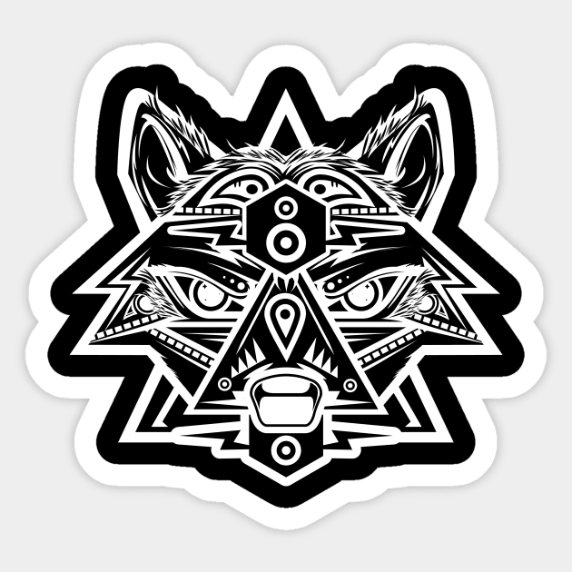 fox totem Sticker by Johann Brangeon